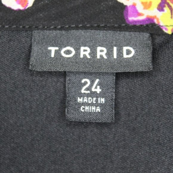 Torrid Floral Chiffon Cold Shoulder Dress H10671 - Picture 9 of 12